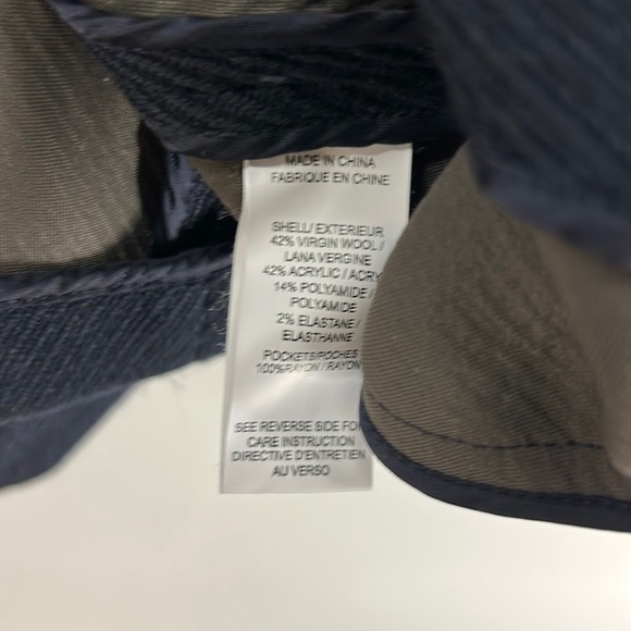 Theory Navy Veniska Camden Twill Wool Assymetrical Coat Medium - Picture 8 of 10